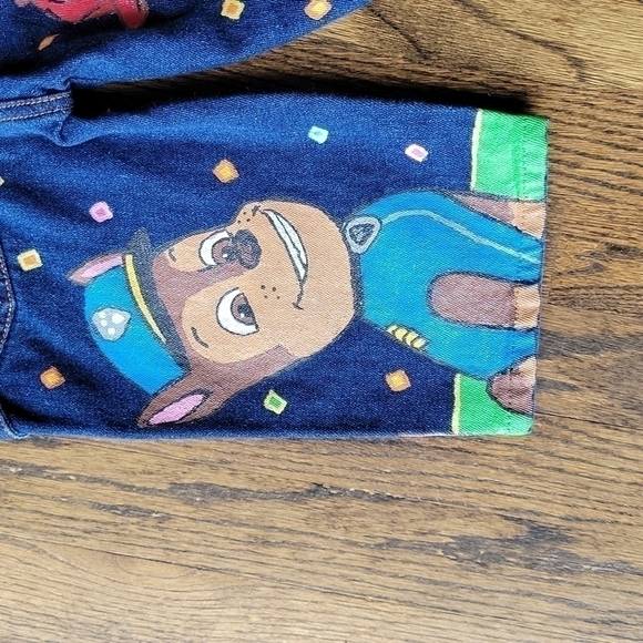 Levi's Jean Overall Paw Patrol Fabric Paint Denim Custom Toddler sz.2-5T Unisex - Picture 9 of 16